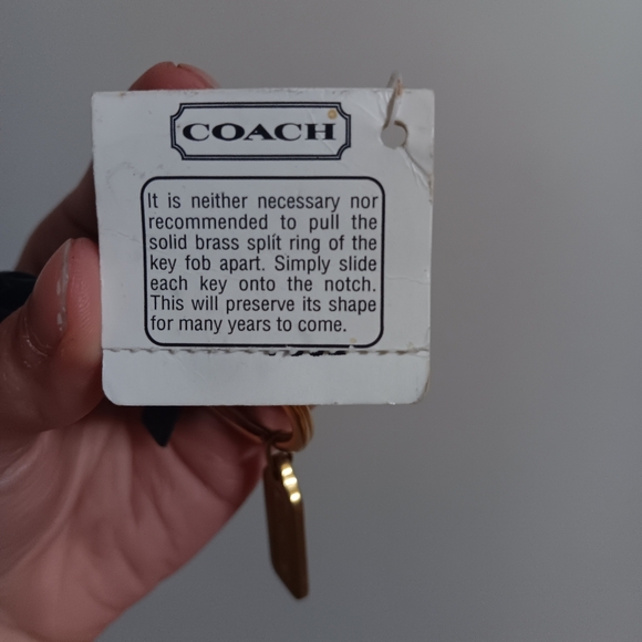 Vintage Coach NEW Black Braided Leather KeyFob Keychain - Picture 5 of 5